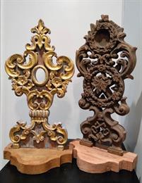 Carved Gothic Art Stands